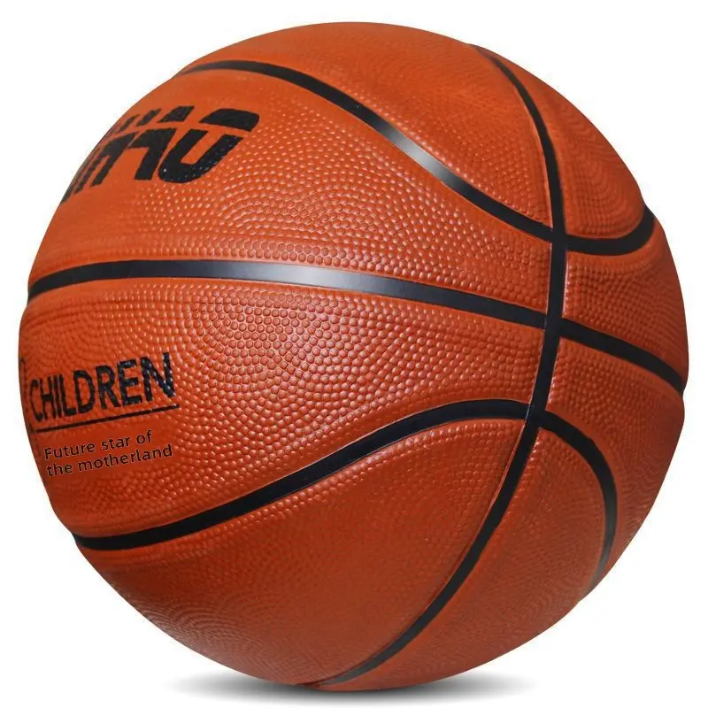 Kids/Youth Wear-Resistant Synthetic Rubber Basketballs, Multi-Sizes (3,4,5,7) - Outdoor Camo, Blue and Black, Brown-Red, Coffee Brown, Optional Pump/Bare Balls, Shipped Deflated, Includes Net Pocket +2 Ball Needles, Bare Balls [Shipped Without Inflation]