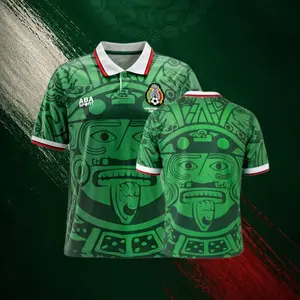 1998 World Cup Mexico National Team Home Short Sleeve Retro Soccer Jersey Greener