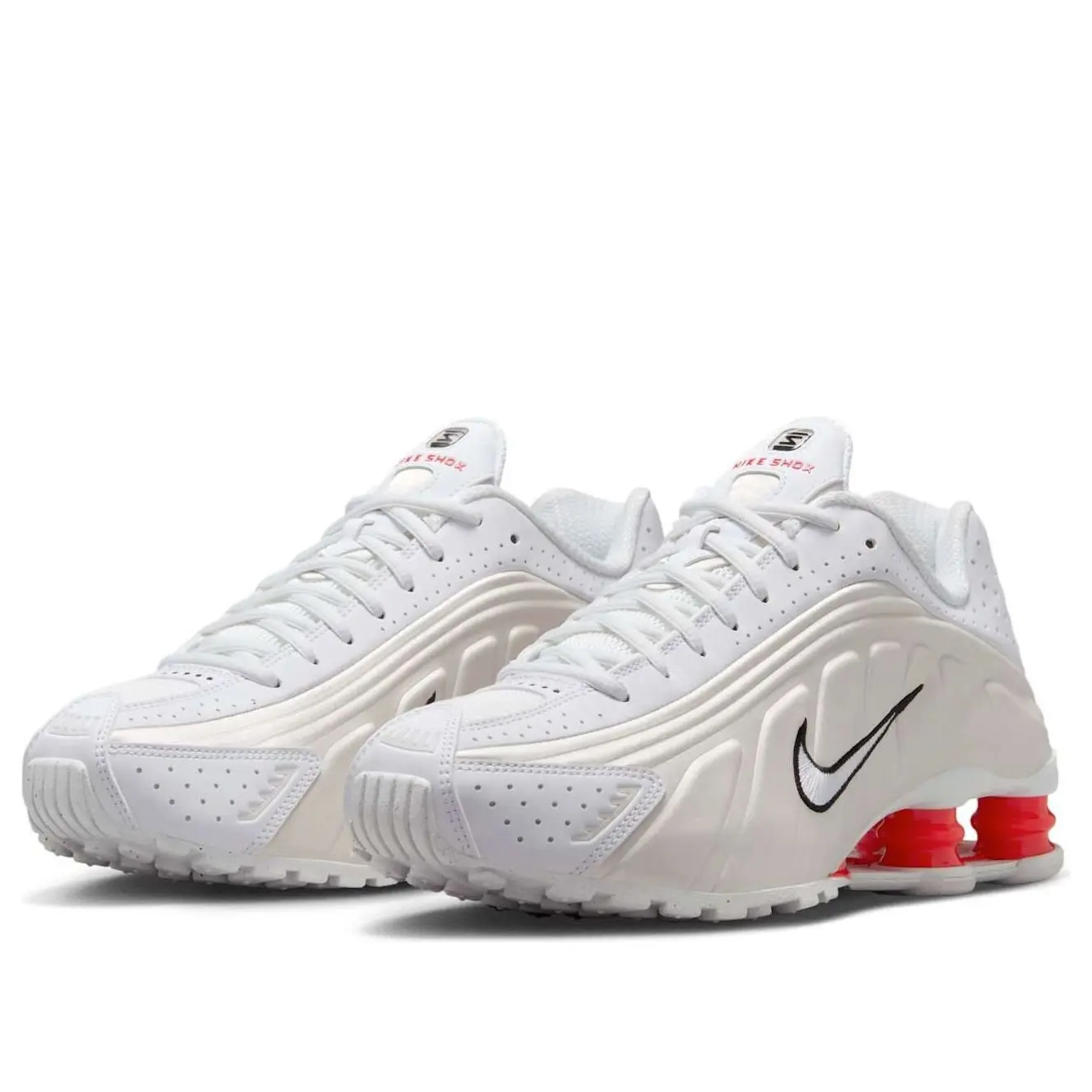 WMNS) Nike Shox R4 'White Phantom Picante Red' AR3565-103 - TikTok
