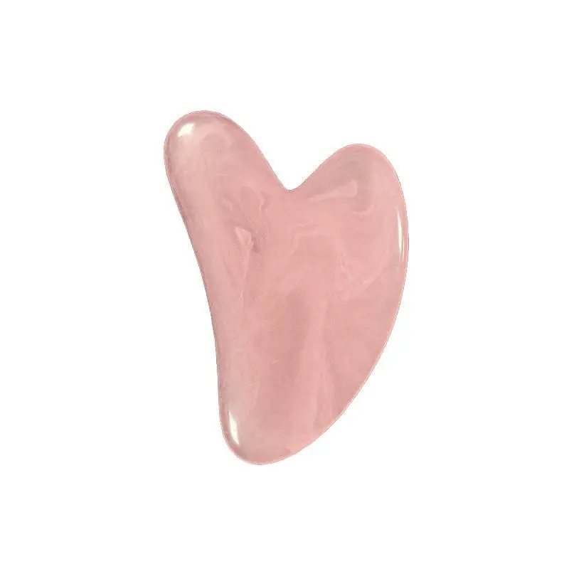 Gua Sha Jade Stone Massage Tool for Face and Body Skin Care, Pink Stone for SPA Acupuncture, Body Face Neck and Eye - Comfort Body Care