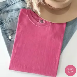 Comfort Colors Blank T-Shirt, %100 Cotton Trendy Comfort Colors Tee, Top Womenswear Streetwear Summer Tshirt, Soft Colored Blank Washed T-Shirts