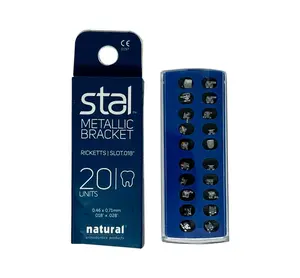STAL Case 20 pcs Metallic Brackets RICKETTS W/H 3,4,5 - Mesh Base STAL Case 20 pcs Metallic Brackets RICKETTS W/H 3,4,5 - Mesh Base