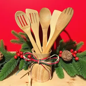 Bamboo Kitchen Utensil 6 Piece Set