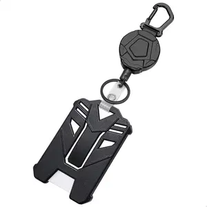 Retractable Badge Reel, 1 Count Badge Reel Or 2 Counts/set ID Card Holder & Badge Reel, Badge Reel with Easy To Pull Buckle, Badge Reels Retractable, Retractable Badge Holders, Identification Badges & Supplies