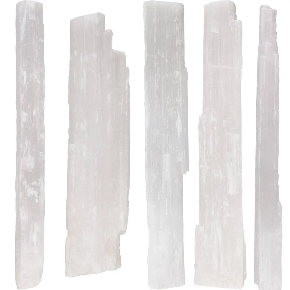 Raw Satin Spar Gypsum Wand (Selenite) 10–13 in, Selenite Wand Crystal, Rituals