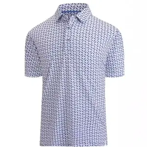 Men’s Golf Polo Shirts, Short Sleeve, Striped, Performance, Moisture-Wicking, Quick-Dry