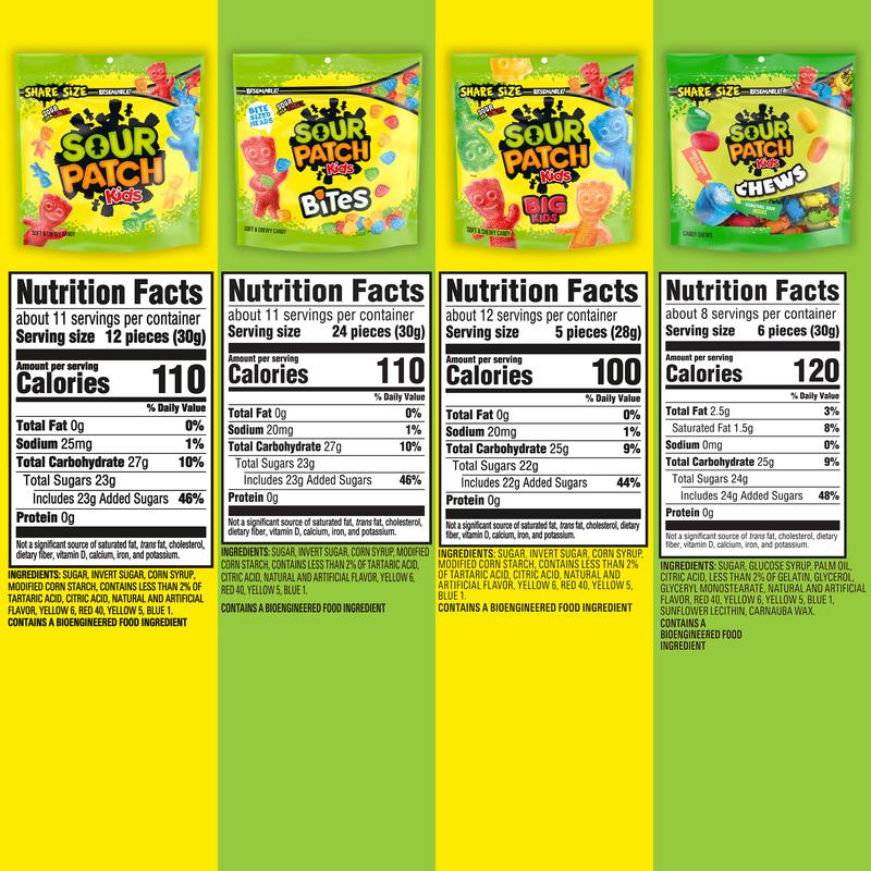 SOUR PATCH KIDS Original Flavor Variety Pack | Assorted Original, Big Kids, Bites, & Chews
