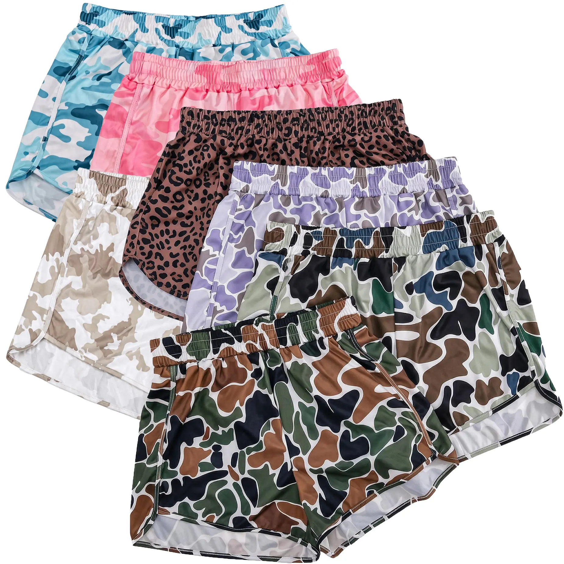 Viral Women's Camo Shorts Edikted Oversized Loose Fit Casual Bottoms Machine Washable Summer Comfort Baggy Womenswear with Camouflage Pattern