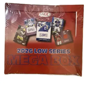 SAGE 2026 Low Series NCAA Football Trading Cards Mega Box Collectible Set - 4 Autographs, Sports Trading Card Item; No Cancellations or Refunds After Opening