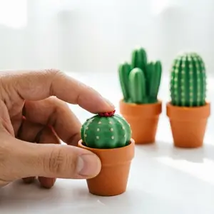 3 Pack Cactus Keyboard Switch Fidget Toy 3D Printed Stress Relief Click Toy for Desk Anxiety Relief and Focus