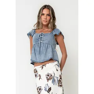Maggie Denim Blouse