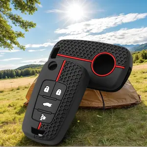 Silicone Car Key Cover Case Rubber Skin Protector Holder for Chevrolet Cruze Equinox Camaro Sonic Flip Remote Keychain