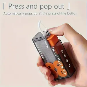 Automatic Dental Flosser, Portable Floss Box, Pressable Floss Dispenser, Replaceable Floss Holder, Teeth Cleaning Tool, Made in China