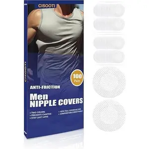 50 Pairs(100 Pieces) Men's Nipple Cover, Hide Nipple Tape, Anti-Chafing Nipple Covers for Sport and Daily Wear