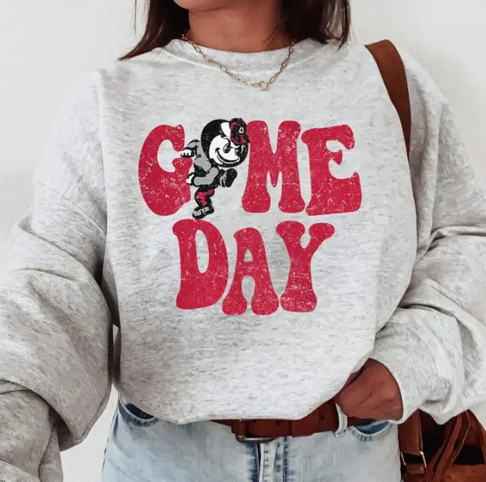 Ohio Game Day Vintage Football Sweatshirt, Retro College Football Crewneck, Vintage Sports Graphic Sweatshirt, Unisex Athletic Fan Shirt, Classic Game Day Gift