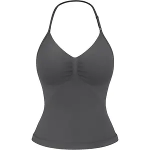 Impact Longline Strappy Top Women's Halter Workout Tank Tops Backless Gym Longline with Adjustable Strap
