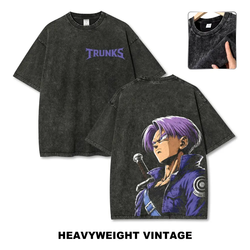 [Vtg90s] “GAZE” Series Anime Vintage Washed Tee 90s Men's Graphic Tee t Shirts Funny Graphic Tees Streetwear Outfits Men Vacation Outfits Oversized Tshirt Men