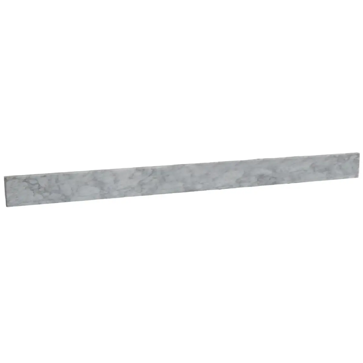 Glossy Carrara Marble Backsplash (61x4x0.67 in.), White, Water Resistant, Decorative, Easy-to-Maintain, High Tone Variation, Ideal for Bathroom (Home Improvement Building Supplies)