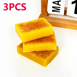 Lemon Turmeric 3pcs Kojic Acid Soap - Gentle Dark Spot Remover for Face Acne Cleanser Cream Cleansing turmeric soap Face Facial Skincare Radiant Comfort