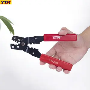 Portable Multi-Function Wire Crimper YTH-202b - Heavy-Duty Cable Crimper & Terminal Crimping Tool with Wire Stripper/Cutter, Handheld Pliers for Electricians, DIY, for & (22mm² Capacity)