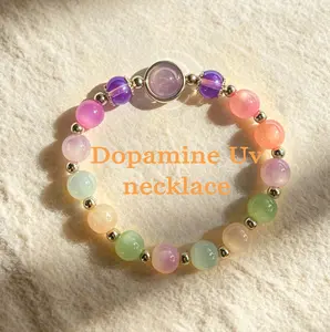 Rainbow Beaded Bracelet - Sun UV Reactive Bracelet for Couple - Color Changing Bracelets - Boho Style Dopamine Summer Jewelry-graduation season