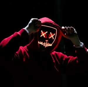 Pop trend Halloween Mask LED Light up Mask Scary mask for Festival Cosplay Halloween Costume Masquerade Parties, Carnival ,Gift Accessories