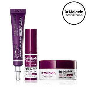 [Dr.Melaxin Official] Calcium Bonding Eye & Face Intensive Care Trio for 3-Step Skin Rebuilding with Calcium, Collagen & REBORNIC, Restores Firmness & Elasticity