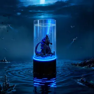 【FaddishDeal】Monster Decorative Lamp, Color-Changing Night Light with Rotating Water Effect - Ambiance Table Lamp Classic Movie-Themed Decor, Perfect for Bedrooms, Parties, or Collector's Displays.