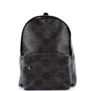 Pre-owned Celine Canvas Coated Backpacks Front Pocket Backpack Triomphe XL Coated Canvas Medium by Rebag