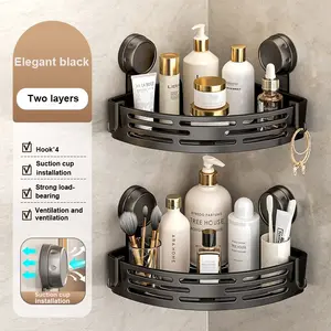 📐 Turn Dead Corners Into Storage!2/3-Pack Triangle Shelf | Wall Mounted Bathroom Organizer, Space Saving Rack for Shampoo