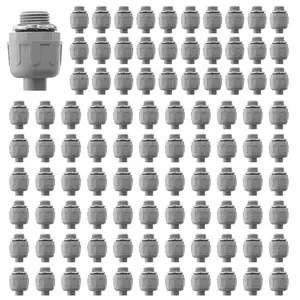 VEVOR 1/2 in 100 pcs Liquid Tight Connector Non-Metallic Conduit Fitting Connector