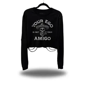 AMIGO ROAD RASH CROP LONG SLEEVE TEE