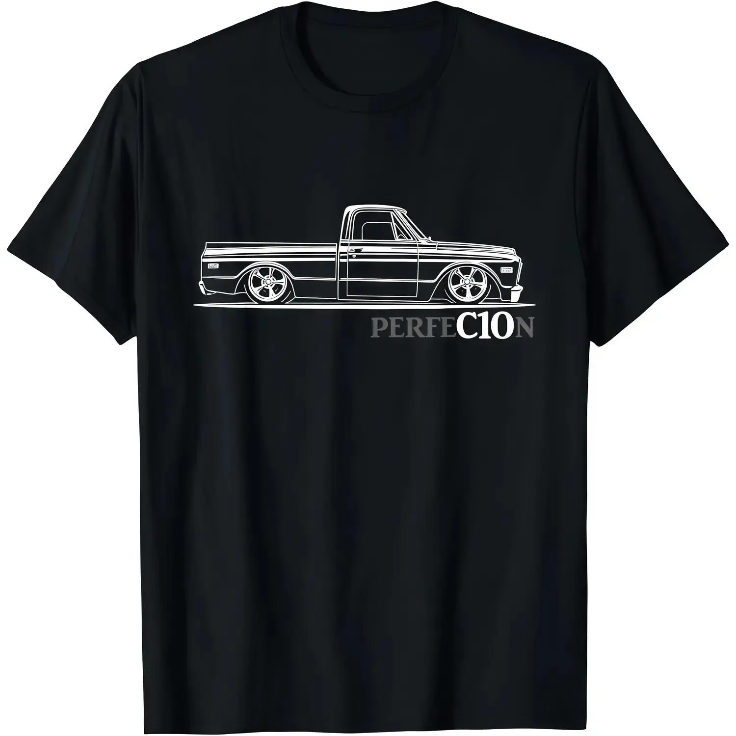 Unisex Classic 1967-1972 C10 Truck Graphic T-Shirt, Vintage Style Cotton Casual Streetwear Top with Oversized Fit, Gift For Friends, Heat Transfer, S-5Xlgraphic shirts short sleeve humor graphic tee cotton graphic tees trendy t-shirt