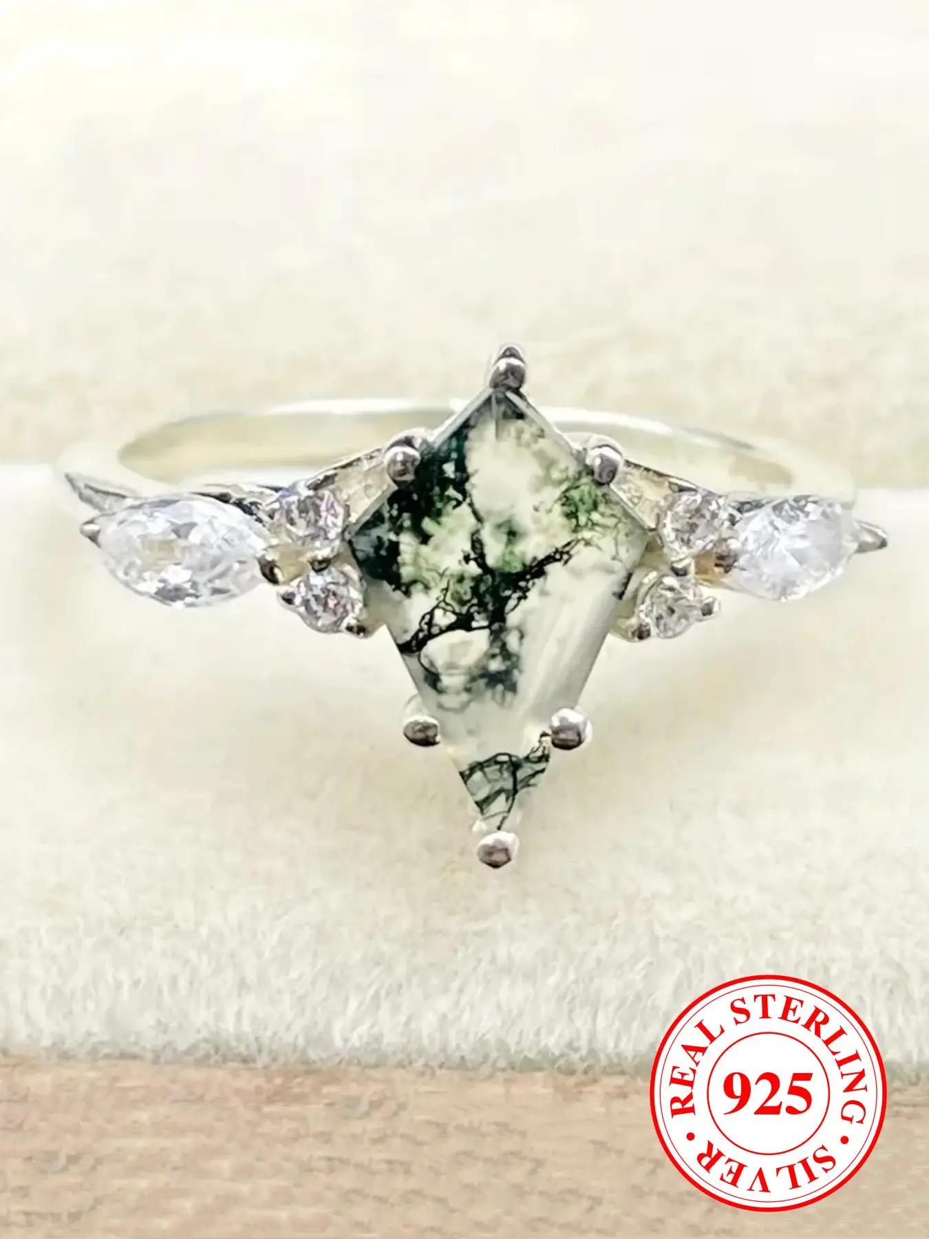 S925 Sterling Silver Ring with Marquise & Cubic Zirconia Decor, 2024 New Style Elegant Wedding Engagement Ring, Fashion Jewelry Accessories for Women