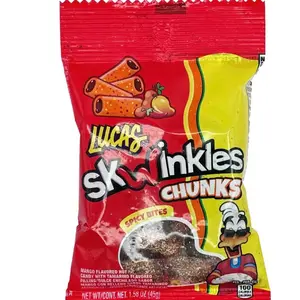 Lucas Skwinkles Chunks-Mango Spicy Bites Mango Flavored Hot Candy with Tamarindo Aroma 1.58 oz 45g