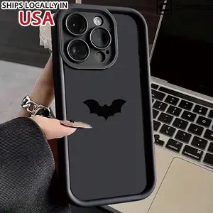 Bat Pattern Phone Case, 1 Count Anti-drop Cellphone Protective Case, Total Protective Shockproof Phone Cover for iPhone 11 12 13 14 15 16 Series