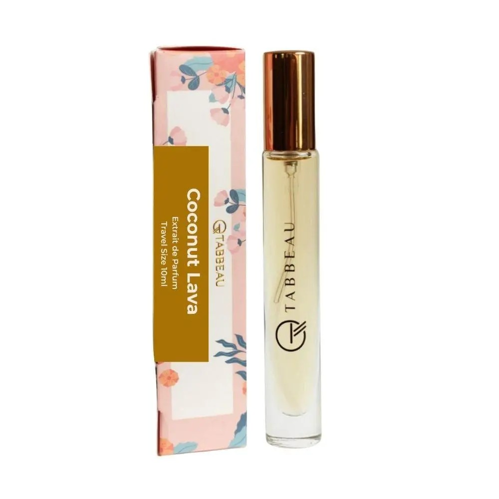 COCONUT LAVA Unisex Eau de Parfum - Luxury Sweet Tropical Fragrance with Toasted Notes, Vanilla & White Florals - Creamy Warm Gourmand Scent - Long-Lasting - Travel Size 10 ML/0.33 OZ