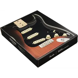 Genuine FENDER Pre-Wired VINTAGE NOISELESS Loaded Strat 11-Hole BLACK Pickguard