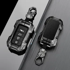 Fit for Kia Key Fob Cover Compatible with Optima Sorento Soul Sportage Forte NIRO Rio 4 Button with Keychain