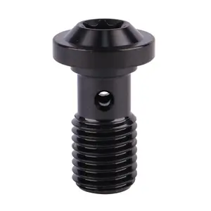 Titanium Banjo , M10x20mm, 1.0-1.25 Pitch, Torx ,  Fitting Adapter Screw (Black, M10x1.25 Pitch)