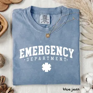 Comfort Colors Emergency Department Nurse Shirt, ER Nurse Graphic Tee, Medical Healthcare Worker Shirt, EMT Emergency Room Nurse Gift Tee