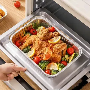 24 Disposable BBQ Trays with 30cm X 10m Aluminum Foil Grill Paper, Oven Outdoor Baking Takeout Packaging, Kitchen Party Essential, Kitchenware