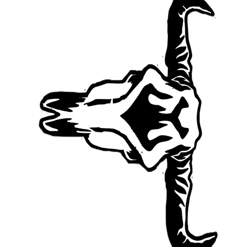 Bull skull car decal