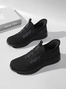 Women's Casual Sports Shoes Ultra-Light Flyknit Hidden Slip-On Loafers, One-Step Wear, Couple Shoes, Comfortable and Stylish, Walking Shoes