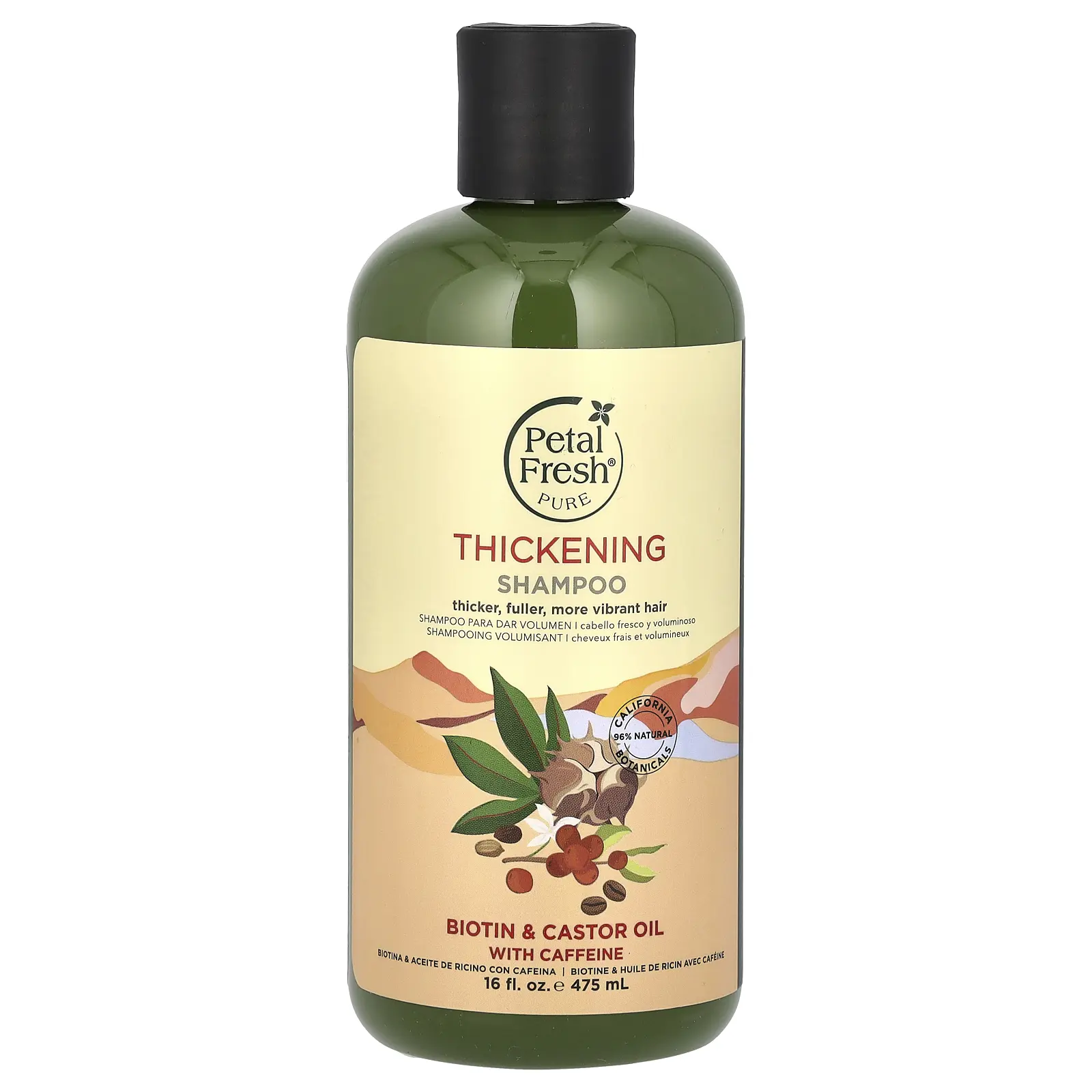 Petal Fresh Pure, Thickening Shampoo, Biotin & Castor Oil With Caffeine, 16 fl oz (475 ml)