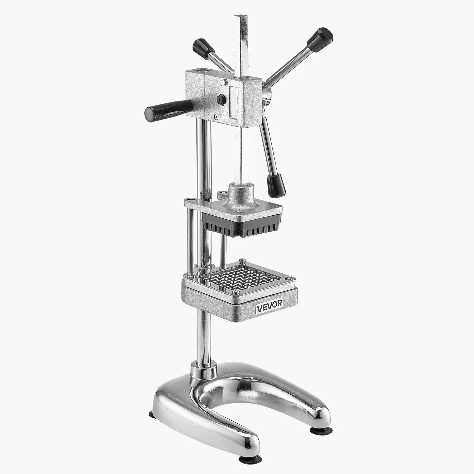 VEVOR Commercial French Fry Cutter, Stainless Steel Vegetable Chopper with 3 Blades for Kitchen Use