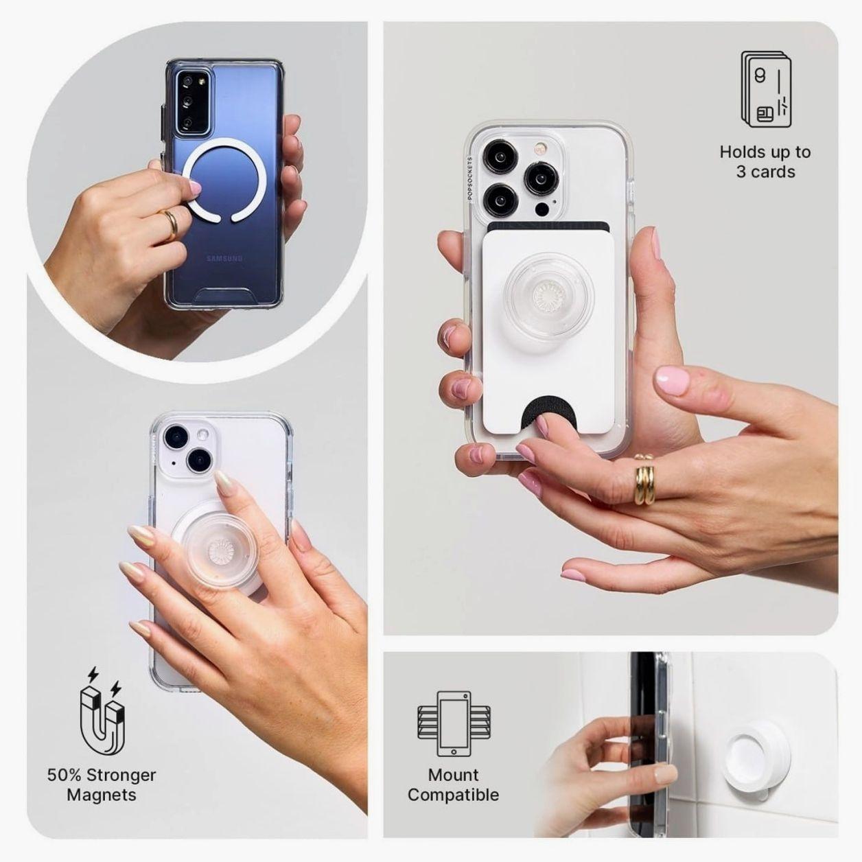 Ghostface Call Me Inspired MagSafe Phone Grip Spooky Horror Movie Magnetic Phone Holder, Cute Heart Gothic Gift for Halloween Kindle Popgrip