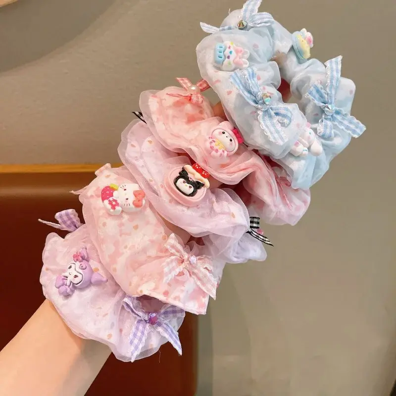 Hello Kitty Kuromi Hair Accessories, Melody School Hair Ties—Excellent Elasticity, Gentle on Hair