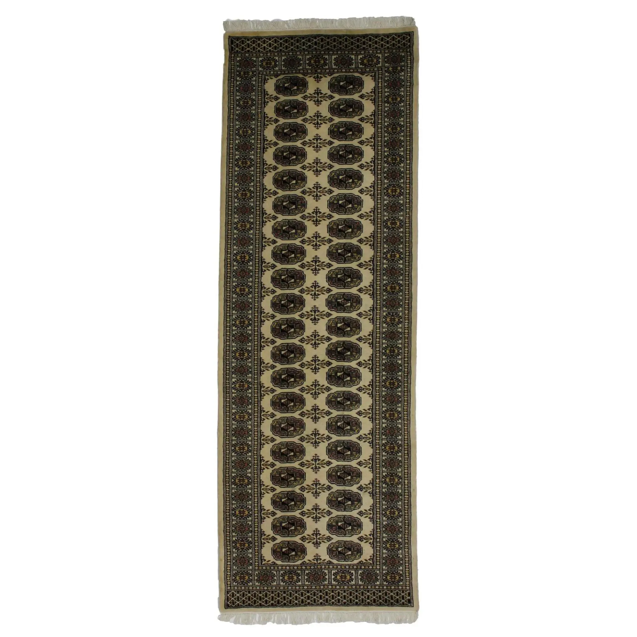 Canvello Hand Made Formal All Over Pakistan Bokhara Rug - 2'7'' X 8'0''