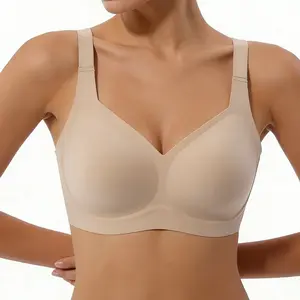 VRCOMFY Everyday Bra with Jelly-Soft Push-Up & Wireless Comfort MKB Wire-Free Support Cloud-Like Comfort Lightweight Breathable Seamless Invisible Effortless Style for Deep Necklines